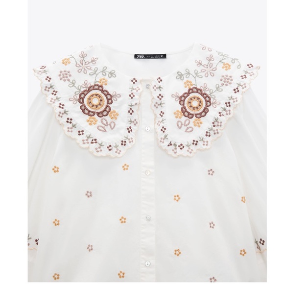 Zara embroidered poplin top - Picture 7 of 7